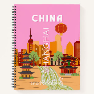 China Shanghai Reise Kunst Notizbuch