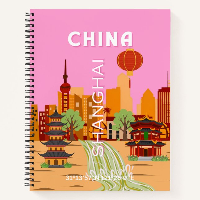 China Shanghai Reise Kunst Notizbuch (Vorderseite)