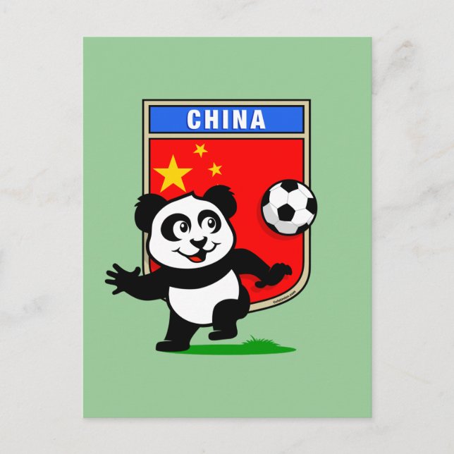 China Soccer Panda Postkarte (Vorderseite)