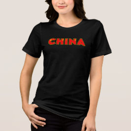 CHINA Sonderangebot Schwarzer Tourist Tri-Blend Shirt