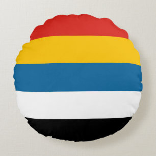China - Symbol des alten Flaggenstaates Manchukuo Rundes Kissen