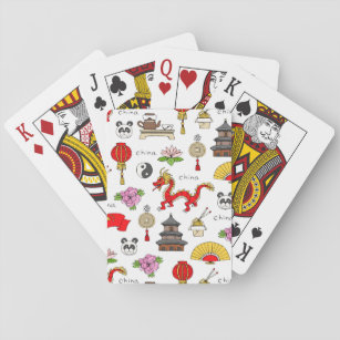 China-Symbol-Muster Spielkarten