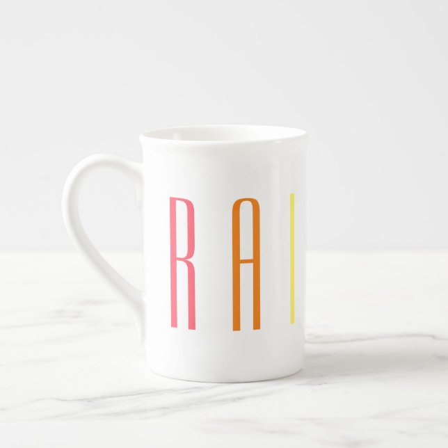 CHINA-Tasse RAINBOW Prozellantasse (Links)