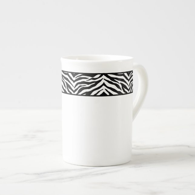 China-Tasse Zebra Print Prozellantasse (Vorderseite Rechts)