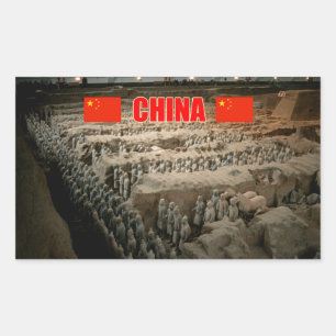 CHINA Terracotta Army Rechteckiger Aufkleber
