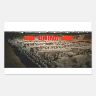 CHINA Terracotta Army Rechteckiger Aufkleber