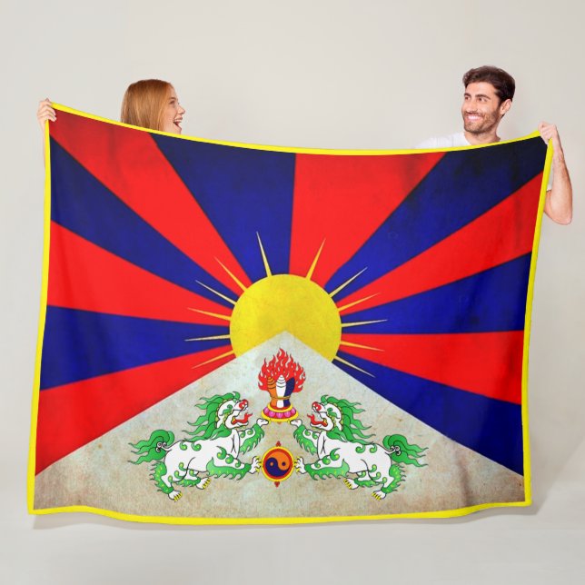 " China: TIBET Flagge ... " Fleecedecke (Beispiel)