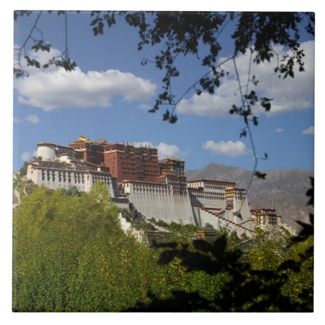 China, Tibet, Lhasa, Potala Palace Fliese (Vorderseite)
