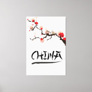 China-Tinte Vintage-Reiseposter. Leinwanddruck