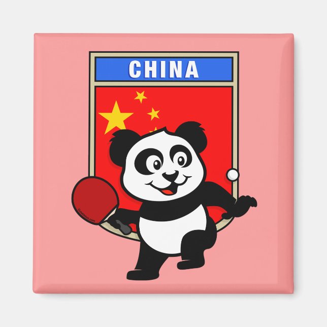 China Tischtennis Panda Magnet (Vorne)