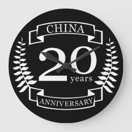 China Traditional wedding anniversary 20 years Große Wanduhr