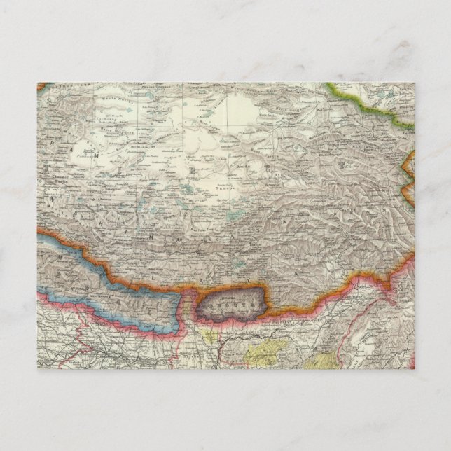 China und Tibet Postkarte (Vorderseite)