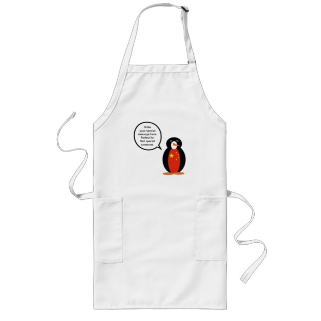 China Volksrepublik Pinguin Lange Schürze (Vorne)