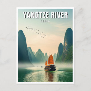 China Yangtze Postkarte