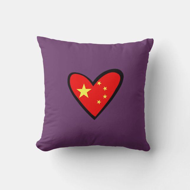 Chinaherz Flagge Kissen (Vorderseite)