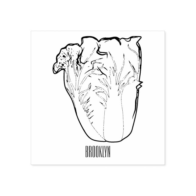 Chinakohl-Cartoon Gummistempel (Prägung)