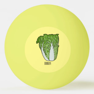 Chinakohl-Cartoon Tischtennisball
