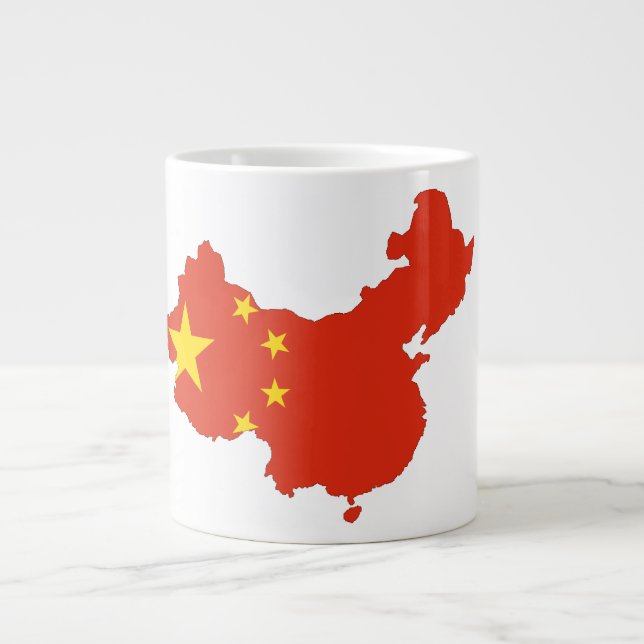 Chinalandflagge Jumbo-Tasse (Vorderseite)