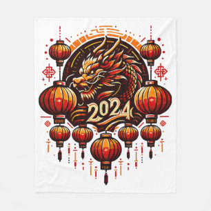 Chinas neues Jahr 2024 Fleecedecke