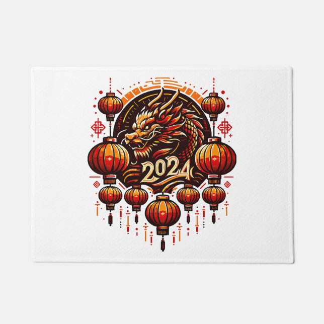 Chinas neues Jahr 2024 Fußmatte (Vorderseite)