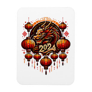 Chinas neues Jahr 2024 Magnet