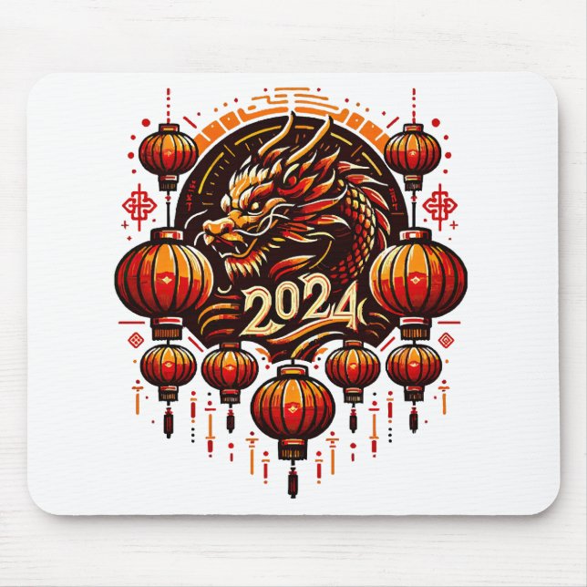 Chinas neues Jahr 2024 Mousepad (Vorne)