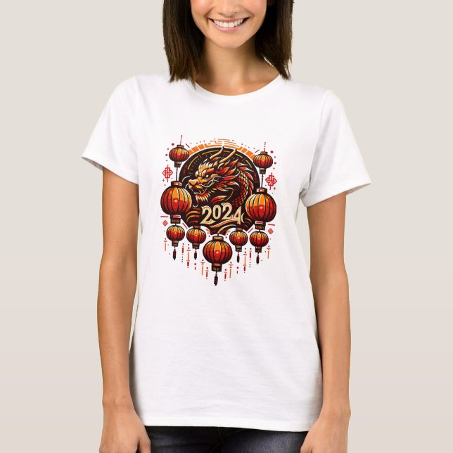 Chinas neues Jahr 2024 T-Shirt (Vorderseite)