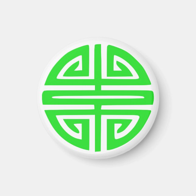 Chinas Wohlstand-Symbol grün Magnet (Vorne)