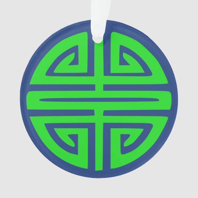 Chinas Wohlstand-Symbol grün Ornament (Vorderseite)