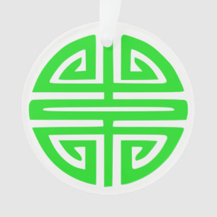 Chinas Wohlstand-Symbol grün Ornament