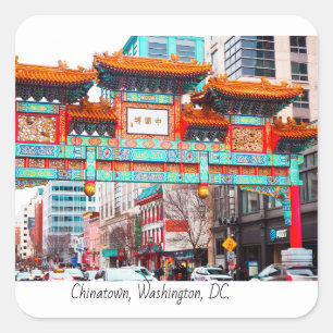 Chinatown DC, USA Quadratischer Aufkleber