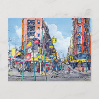 Chinatown Eldrige Street view, New York City Postkarte