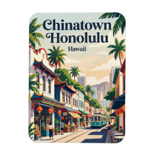 Chinatown Honolulu Hawaii Magnet