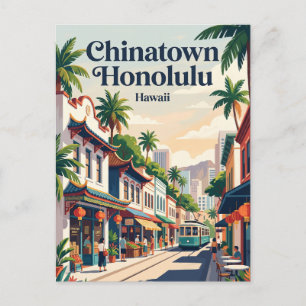Chinatown Honolulu Hawaii Postkarte