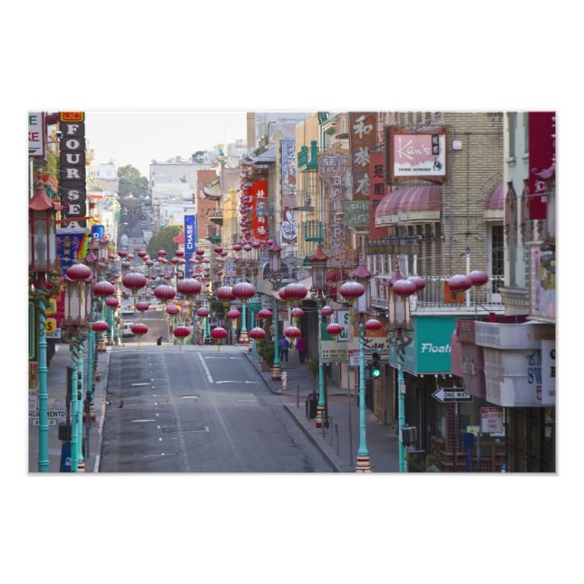 Chinatown in der Grant Street in San Francisco, Fotodruck (Vorne)