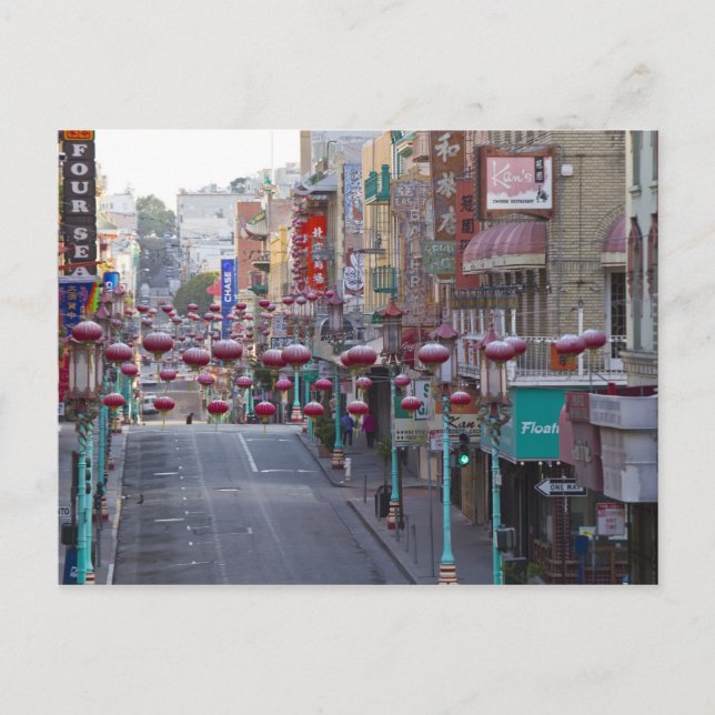 Chinatown in der Grant Street in San Francisco, Postkarte (Vorderseite)