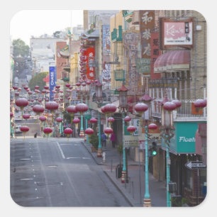 Chinatown in der Grant Street in San Francisco, Quadratischer Aufkleber