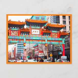 Chinatown in Washington DC. Feiertagspostkarte