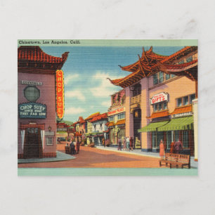 Chinatown, Los Angeles, Kalifornien Vintag Postkarte