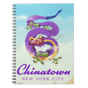 Chinatown New York City Vintage-Plakat Notizblock