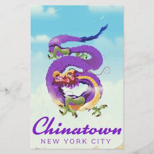 Chinatown New York City Vintage Poster Briefpapier