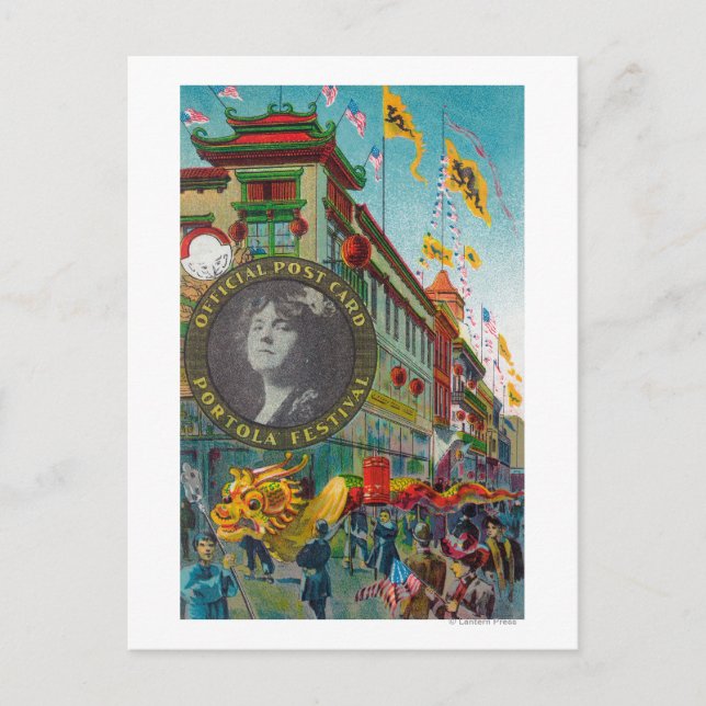 Chinatown Parade für Kletterhexen: Postkarte (Vorderseite)