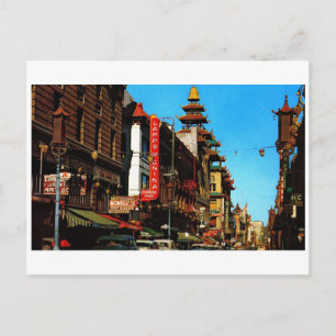 Chinatown, San Francisco 1950er Jahre Vintage Postkarte