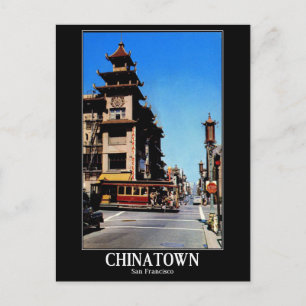 Chinatown, San Francisco, Kalifornien, Vintag Postkarte