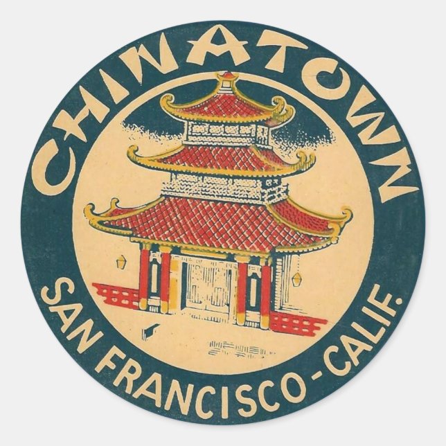 Chinatown, San Francisco - Stickers (Vorderseite)
