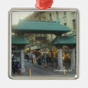 Chinatown Silbernes Ornament