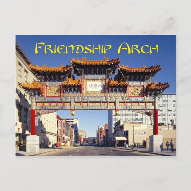 Chinatown's Friendship Archway in Washington, D.C. Postkarte (Vorderseite)