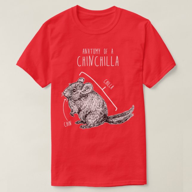 Chinchilla Anatomie T-Shirt (Design vorne)