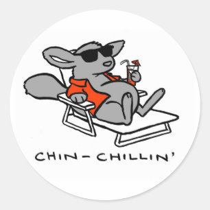 Chinchilla-Aufkleber Runder Aufkleber