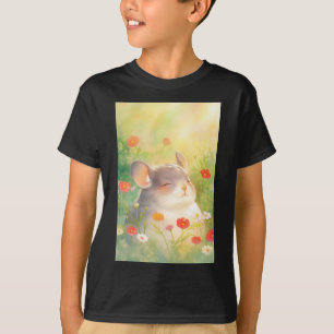 Chinchilla Blumenoase T-Shirt